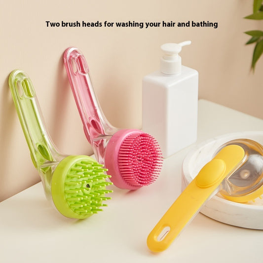 Pet Bath Brush Long Handle Shower Brush for Dogs and Cats Pet Grooming Comb
