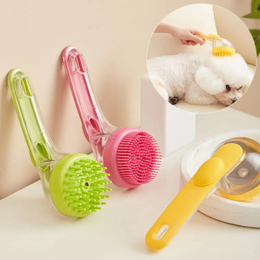 Pet Bath Brush Long Handle Shower Brush for Dogs and Cats Pet Grooming Comb